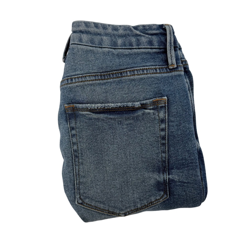 Good American Good Straight Distressed Jeans Blue High Rise Size 8/29